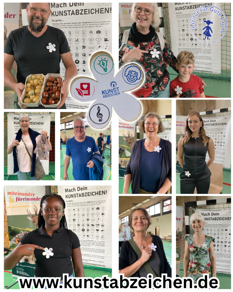 Kunstabzeichen ist eine entwicklung des Institut für Gute Laune #Endingen, #Kaiserstuhl #Events #sozialeplastik #beuys Sozialekunst #waldorfschule #kunstabzeichen #waskannstdu #teambuilding
