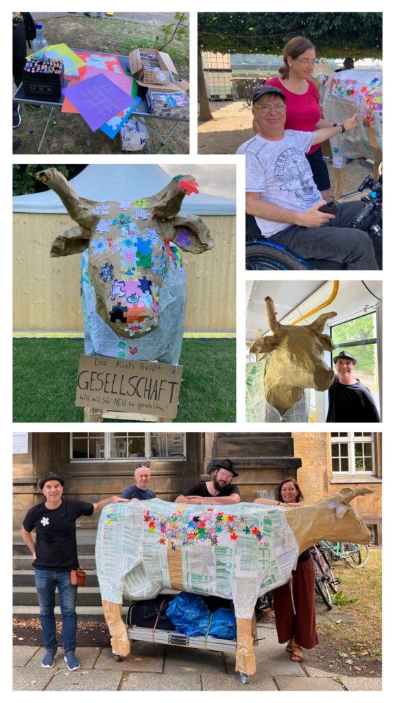 Puzzlekuh-gesellschaft-Kunstaktion
